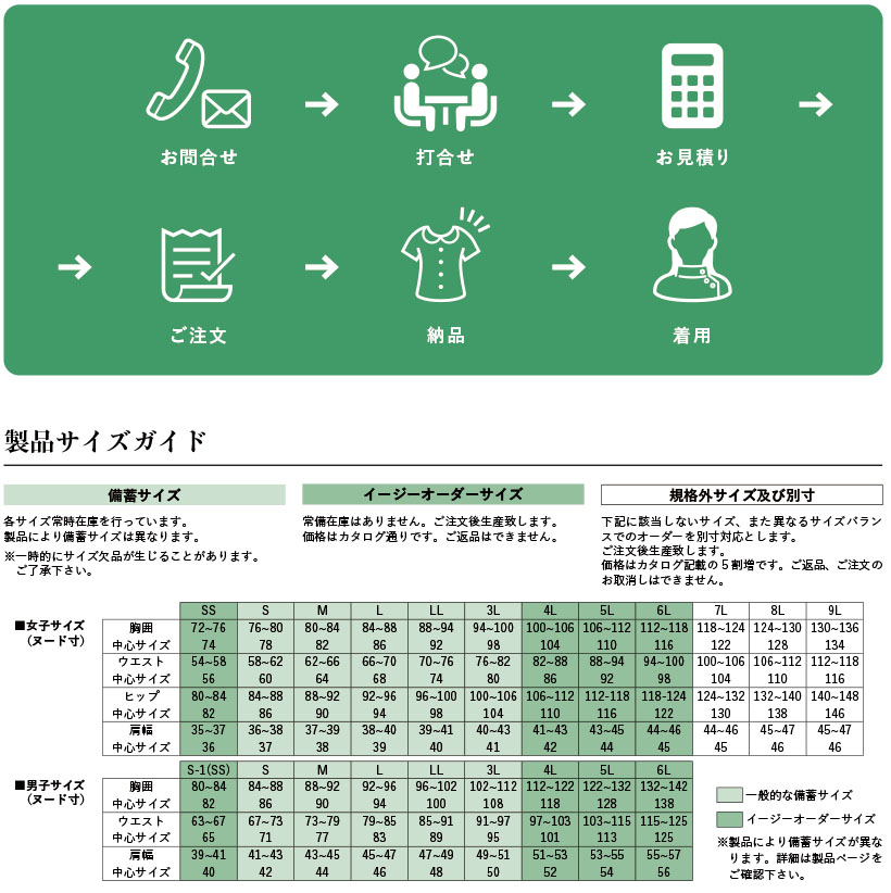 大丸白衣 オーダーメイド